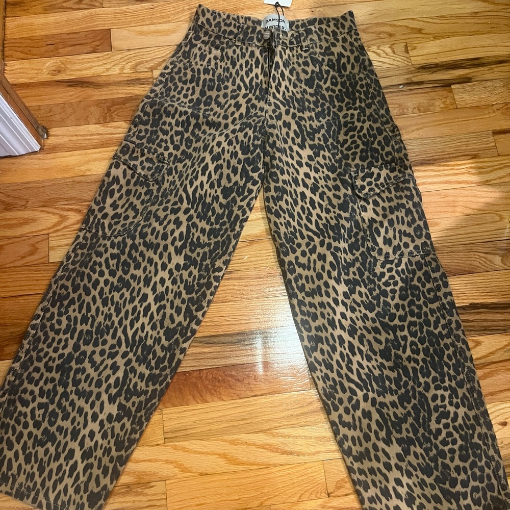 brand new never worn Damson Madder leopard jeans
